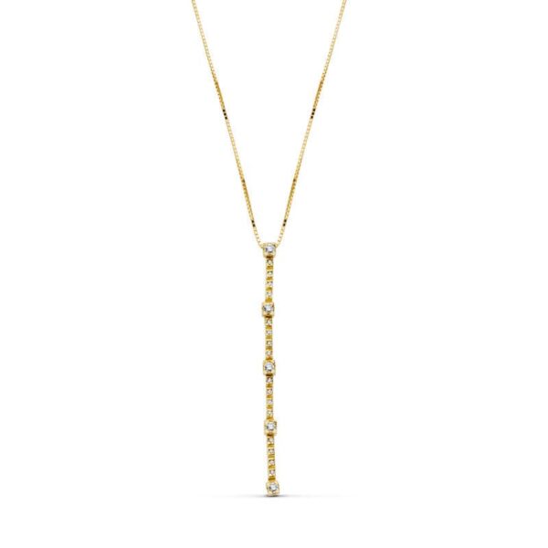 18K GARGANTILLA ORO AMARILLO CIRCONITAS 45 CM