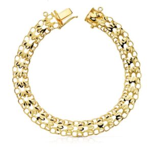 18K PULSERA PRINCESA 9 MM 20.5 CM