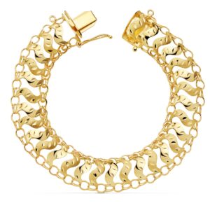 18K PULSERA PRINCESA 20,5 CM. ANCHO: 13 MM. 13,85 GRS.