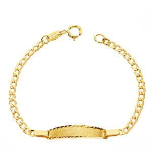 18K PULSERA ESCLAVA BARBADA 12 CM 1.20 GR