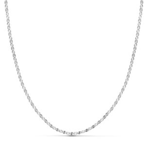 18K CADENA MACIZA DIAMANTADA 40CM 1.5 MM