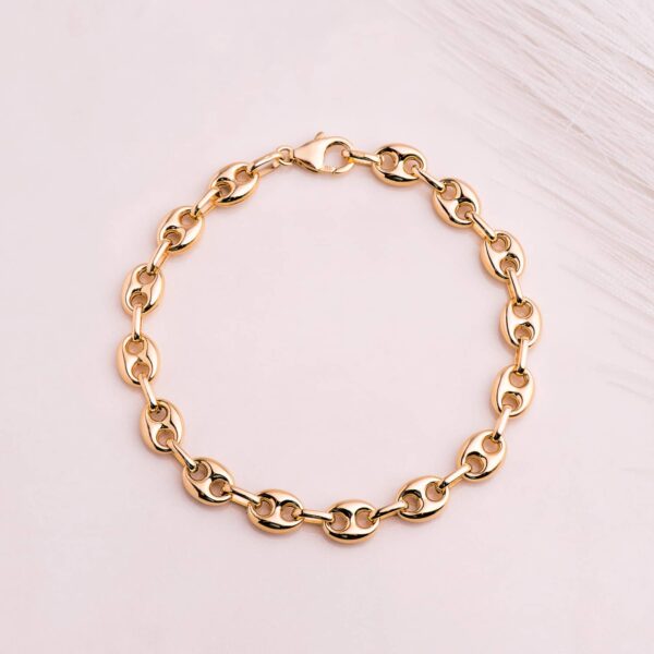 18K PULSERA ORO AMARILLO CALABROTE HUECO ANCHO: 7,5 MM. LARGO:  21CM - Imagen 2