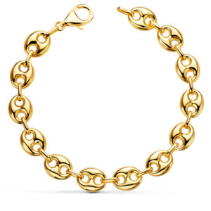 18K PULSERA ORO AMARILLO CALABROTE HUECO ANCHO: 10 MM. LARGO:  21CM