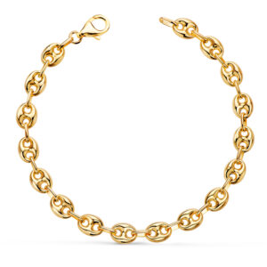 18K PULSERA ORO AMARILLO CALABROTE HUECO ANCHO: 6 MM. LARGO:  19CM