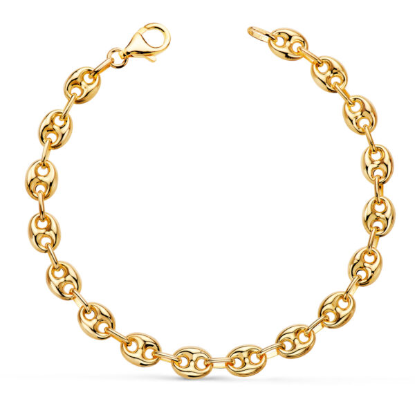 18K PULSERA ORO AMARILLO CALABROTE HUECO ANCHO: 6 MM. LARGO:  19CM