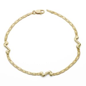 18K PULSERA FINA MOTIVO. 18 CM