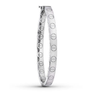 18K PULSERA RIGIDA ORO BLANCO