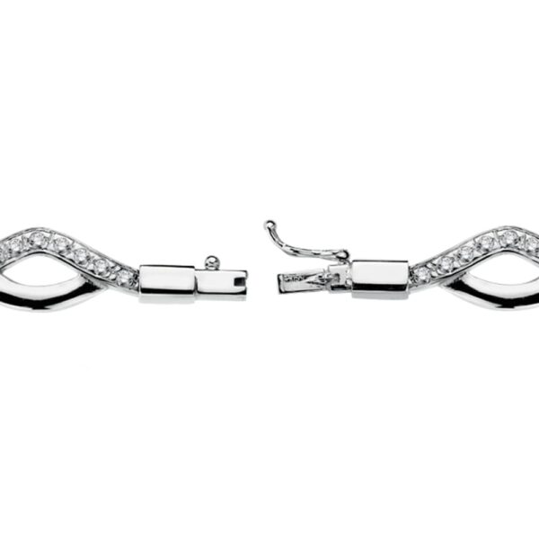 18K PULSERA ORO BLANCO CIRCONITAS 18.5CM - Imagen 2