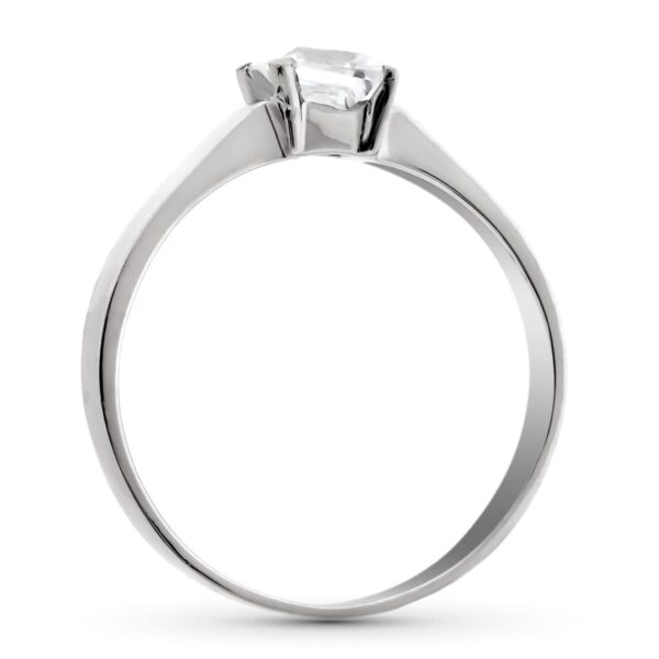 18K SOLITARIO ORO BLANCO 5X5 MM - Imagen 3