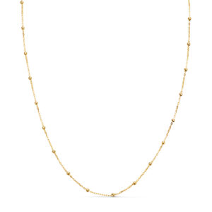 18K CADENA ORO AMARILLO FORZADA CON BOLAS