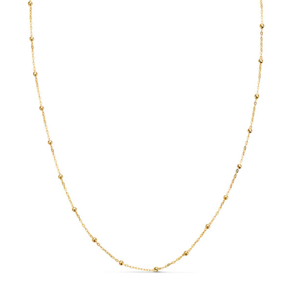 18K CADENA ORO AMARILLO FORZADA CON BOLAS