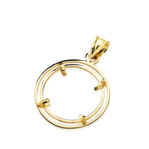 18K COLGANTE PARA MONEDA 18 MM