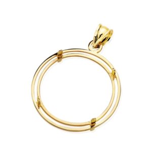 18K COLGANTE PARA MONEDA 22 MM