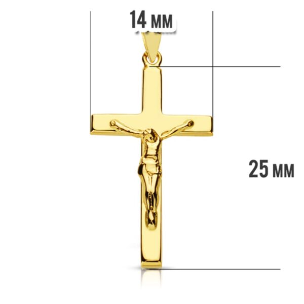18K CRUZ CON CRISTO. 27X15 MM - Imagen 2