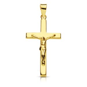 18K CRUZ CON CRISTO. 27X15 MM