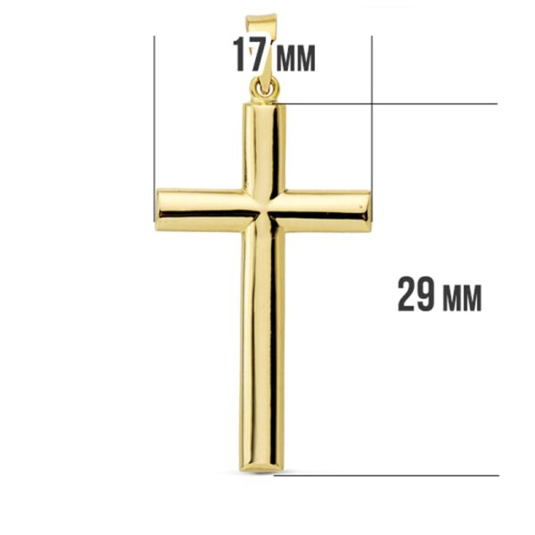 18K CRUZ LISA PALO OVAL. 31X17 MM - Imagen 2
