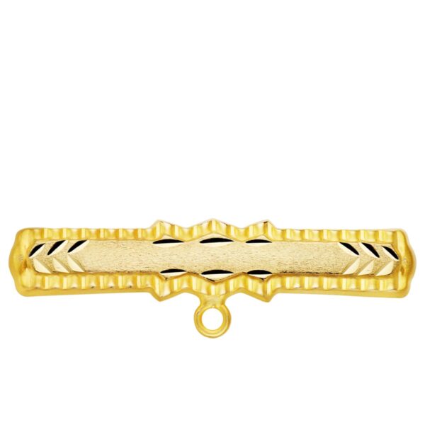 9K ALFILER ORO AMARILLO TALLADO. 30 X 6 MM.