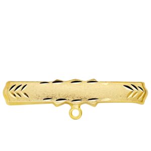 9K ALFILER ORO AMARILLO TALLADO 30X6 MM