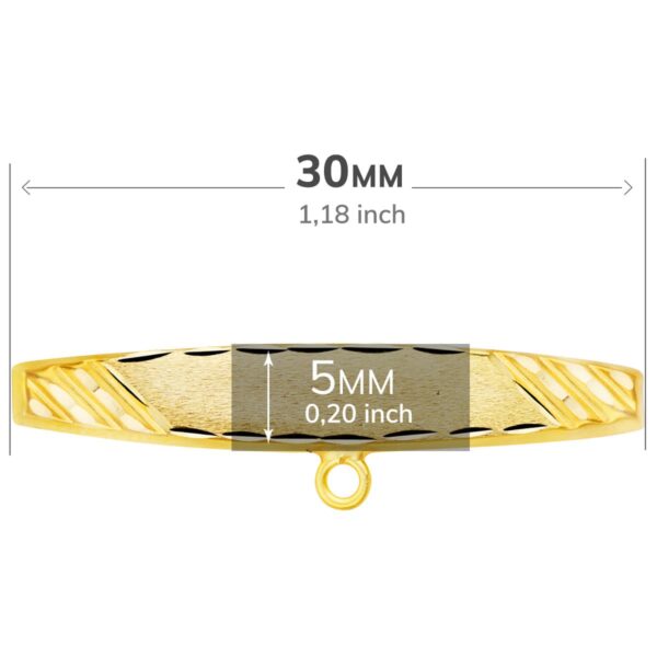 18K ALFILER ORO AMARILLO TALLADO 30X5 MM - Imagen 2