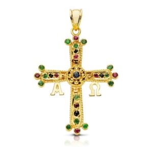 18K CRUZ DE COVADONGA MEDIANA 33X27 MM