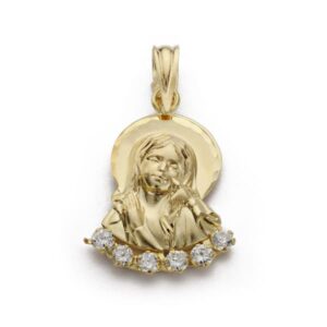 18K COLGANTE VIRGEN NIÑA 22X13 MM