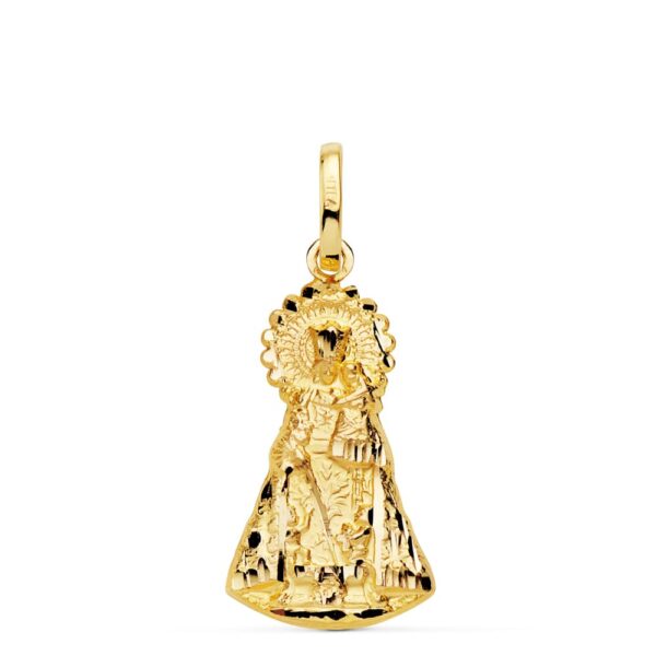 18K SILUETA VIRGEN DE LOS DESAMPARADOS 23X13 MM