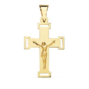 18K CRUZ CON CRISTO 34X22 MM