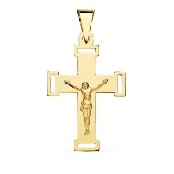 18K CRUZ CON CRISTO 34X22 MM