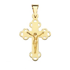 18K CRUZ CON CRISTO 34X22 MM