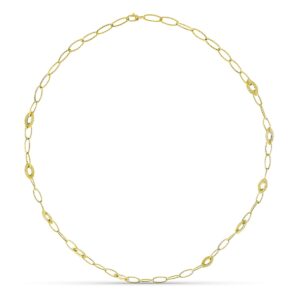 18K COLLAR ORO AMARILLO ESLABONES OVALES 80CM