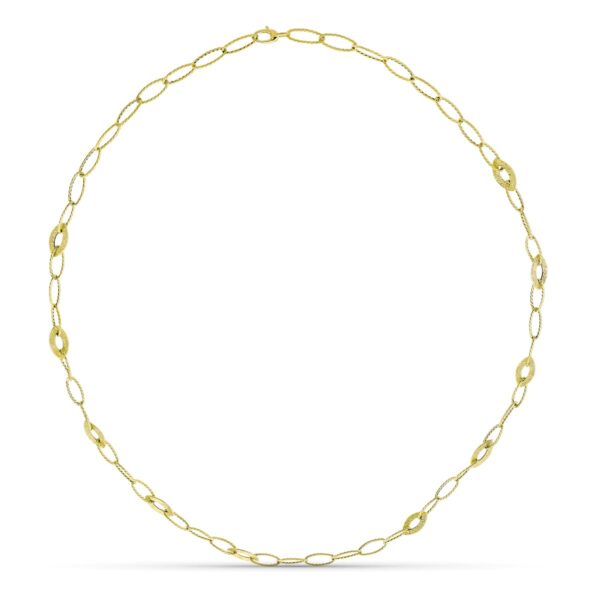 18K COLLAR ORO AMARILLO ESLABONES OVALES 80CM