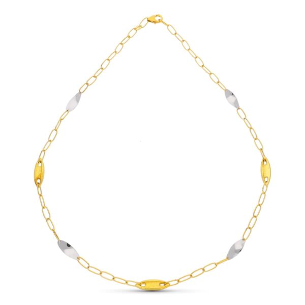 18K GARGANTILLA ORO BICOLOR ESLABONES