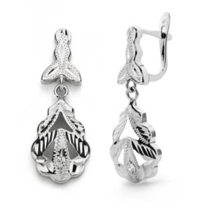 18K PENDIENTES CUBANAS 26X10 MM