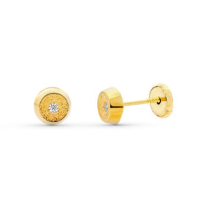 18K PENDIENTES ORO AMARILLO REDONDOS. 5 MM.