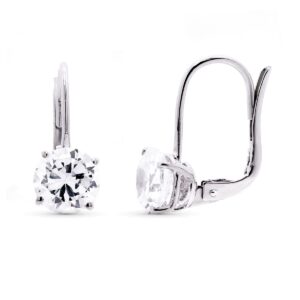 18K PENDIENTES CIRCONITAS 18X7 MM