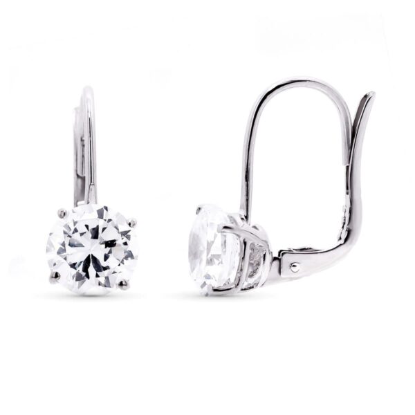 18K PENDIENTES CIRCONITAS 18X7 MM