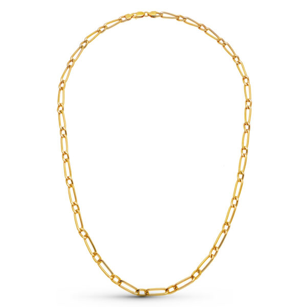 18K CADENA ORO AMARILLO CARTIER HUECA 50 CM 4.5 MM
