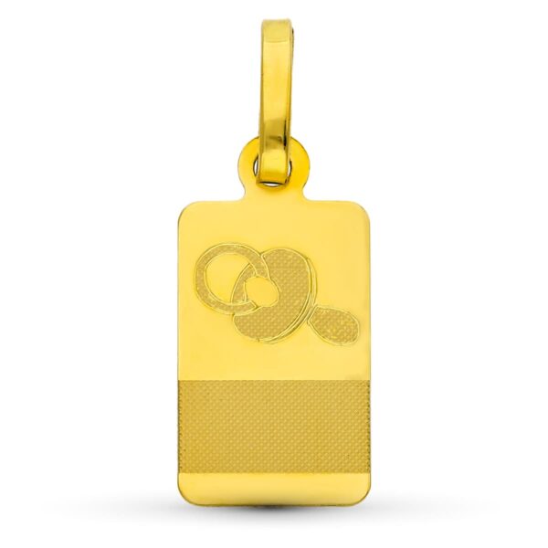 18K CHAPA ORO AMARILLO BEBE CHUPETE. 16X8 MM