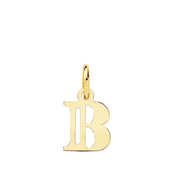18K COLGANTE LETRA " B " . 11X9 MM