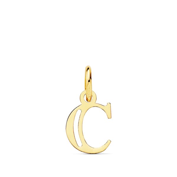 18K COLGANTE LETRA " C " 11X9 MM