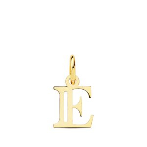 18K COLGANTE LETRA " E " 11X9 MM