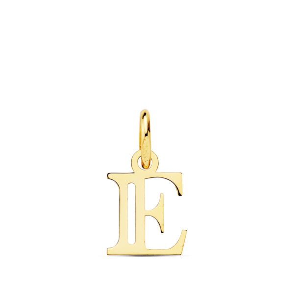 18K COLGANTE LETRA " E " 11X9 MM