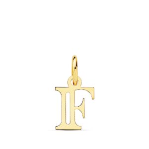 18K COLGANTE LETRA " F " 11X8 MM