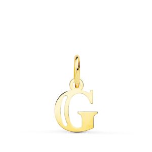 18K COLGANTE LETRA " G " . 11X9 MM