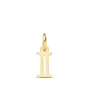 18K COLGANTE LETRA " I " . 11X5 MM
