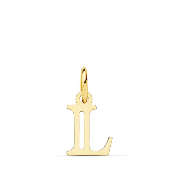 18K COLGANTE LETRA " L " . 11X8 MM