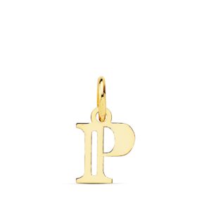 18K COLGANTE LETRA " P " 11X9 MM
