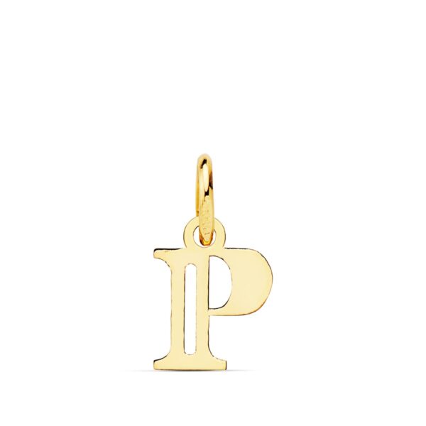 18K COLGANTE LETRA " P " 11X9 MM