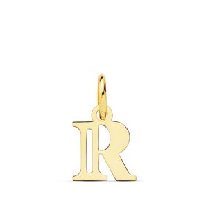 18K COLGANTE LETRA " R " 11X9 MM