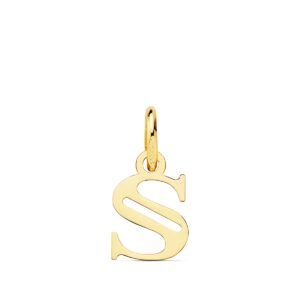 18K COLGANTE LETRA " S " 11X7 MM